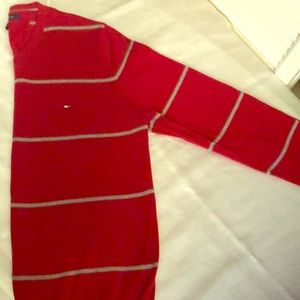 Red Tommy Hilfiger V-neck